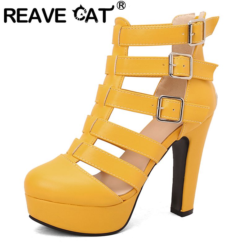 Women Shoes Zipper - صندل نسائي فاخر للقطط حذاء بكعب