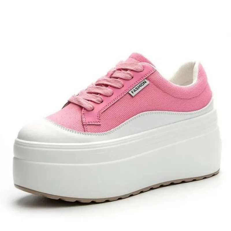 Women'S Shoes Com - 8 سنتيمتر جديد قماش جلد طبيعي