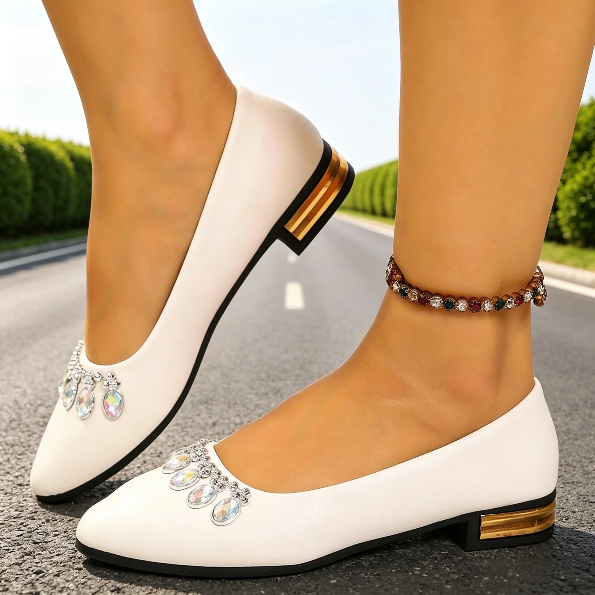 Women'S Shoes Com - أحذية نسائية مسطحة ذات مقدمة مدببة،