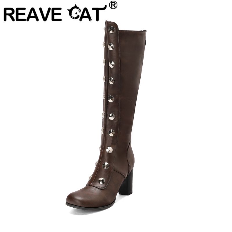 Zip Up Boots Short - REAVE CAT أنثى حذاء برقبة للركبة