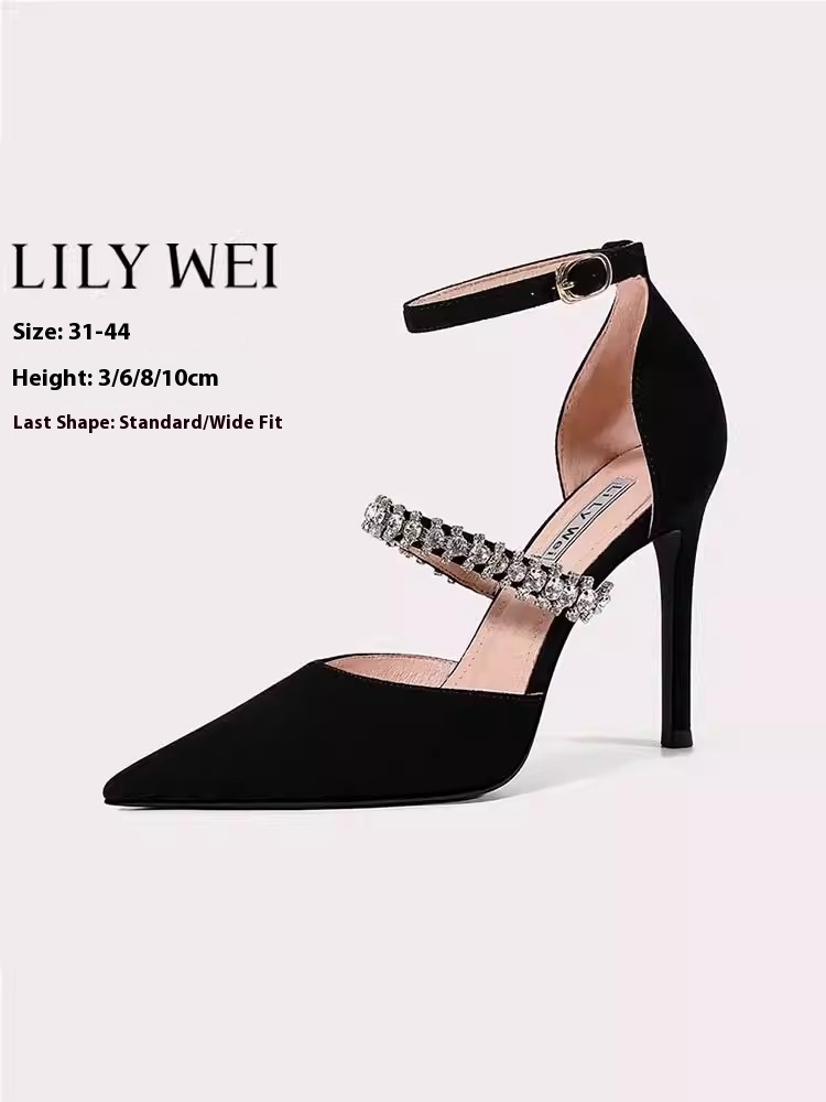 Wide Fit Heels - أحذية زفاف بكعب منخفض رفيعة بكعب