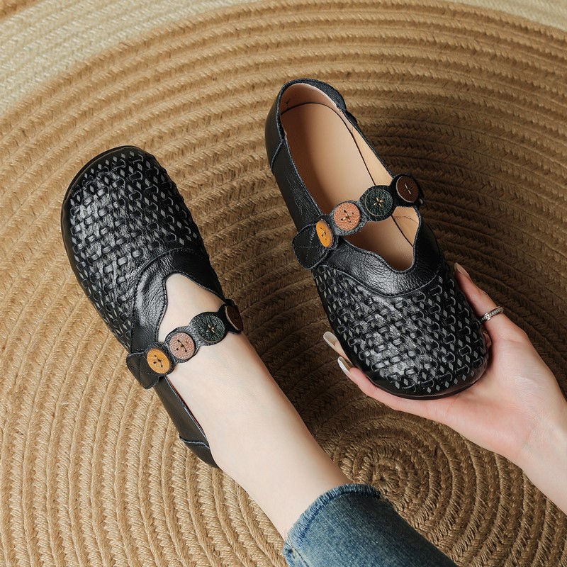 أحذية ماري جين نسائية من الجلد - مراجعة Women'S Shoes Hands Free وسعره