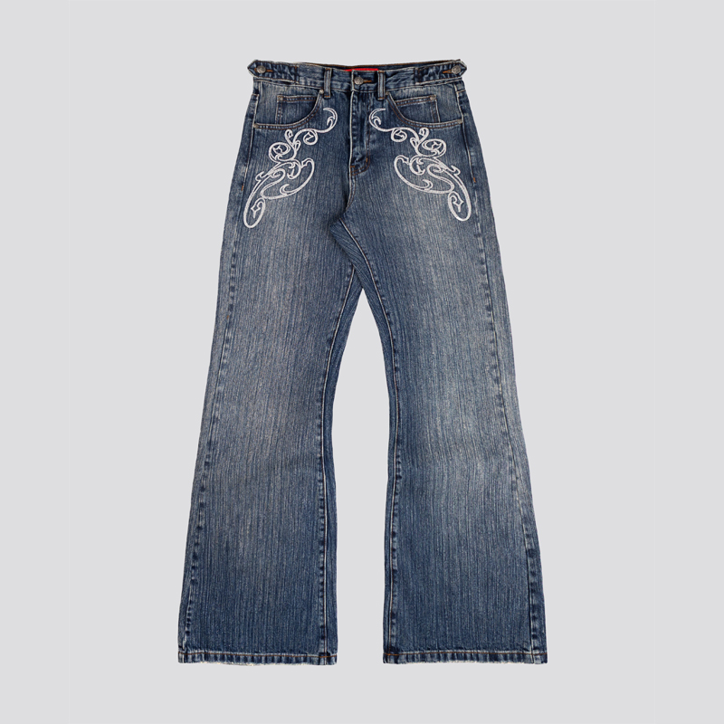 جينز بوت كات أزرق بتصميم Y2K،  - مراجعة Women Shoes Jeans وسعره