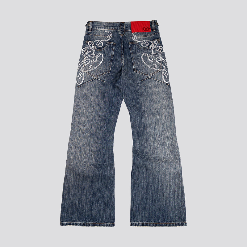 جينز بوت كات أزرق بتصميم Y2K،  - مراجعة Women Shoes Jeans وسعره