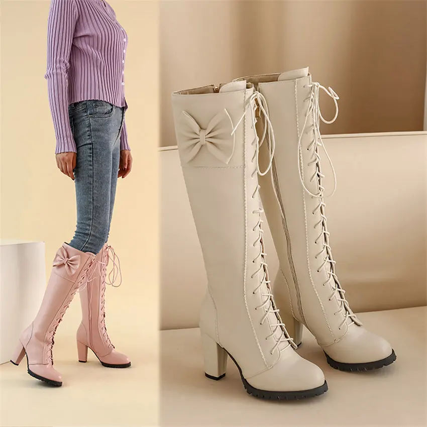 أحذية نسائية طويلة للركبة بنمط - مراجعة Zip Up Boots Short وسعره