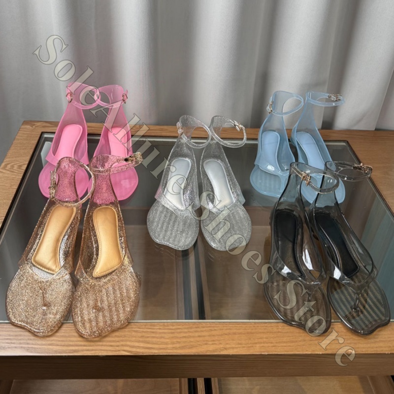 صندل جيلي لامع مع مشبك للكاحل  - مراجعة Jelly Sandal Women وسعره