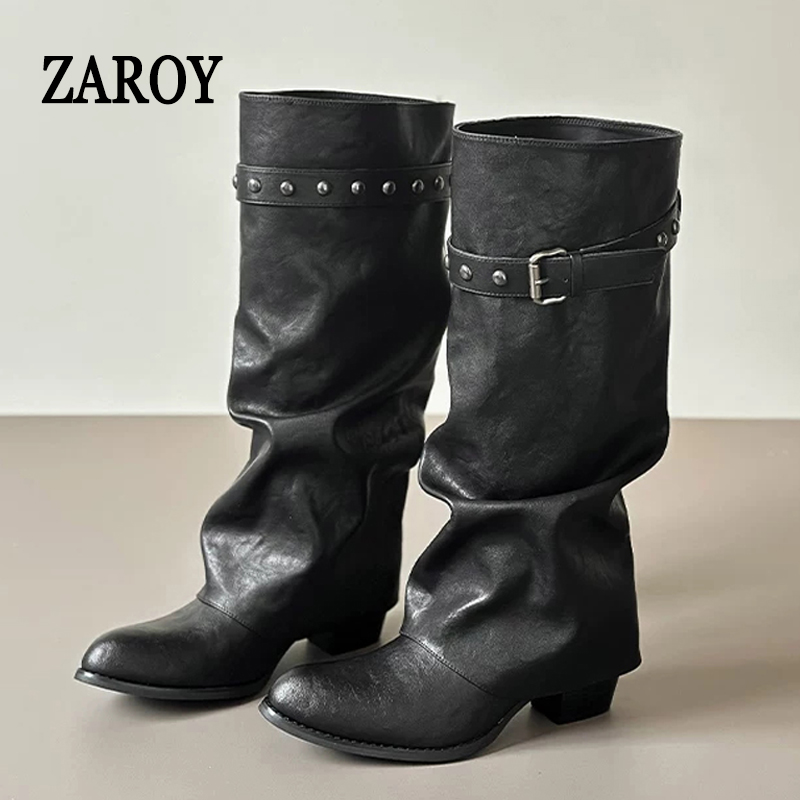 أحذية ZAROY طويلة حتى الركبة ذ - مراجعة Wide Fit Heels وسعره