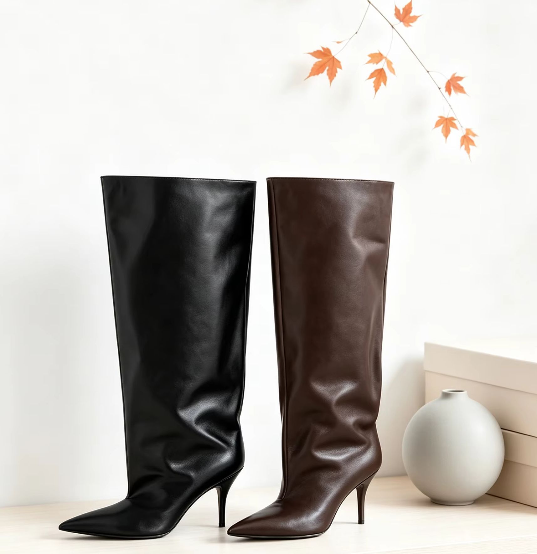 حذاء نسائي طويل أنيق بكعب عالٍ - مراجعة Wide Fit Heels وسعره