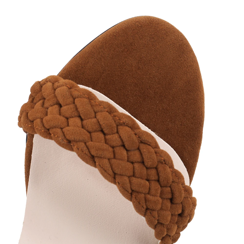 جديد الصيف الحلو البني الأخضر  - مراجعة Women Shoes Zipper وسعره