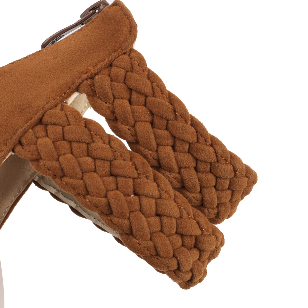 جديد الصيف الحلو البني الأخضر  - مراجعة Women Shoes Zipper وسعره