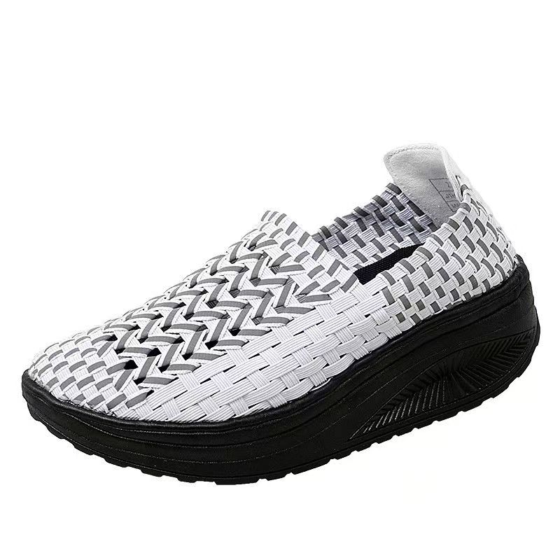 امرأة اليد المنسوجة أسافين حذا - مراجعة Women'S Shoes Hands Free وسعره